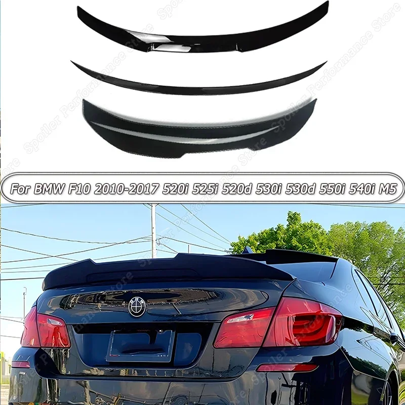 Glänzend schwarz M4 M5 PSM Stil Auto Heckspoiler Flügel Zubehör für BMW F10 520i 525i 520d 530i 530d 550i 540i M5 2010-2017