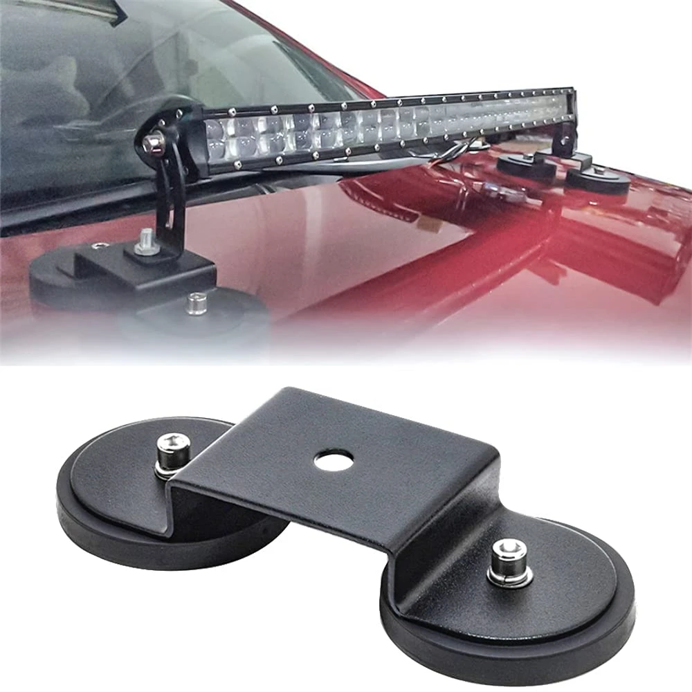 2pcs Powerful Strong Magnetic Base Mounting Bracket LED Work Light Bar Holder For Offroad SUV ATV UTB Truck 2.6 inches (66 mm)