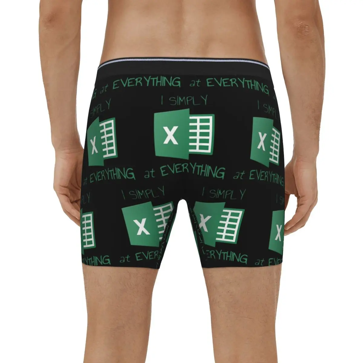 I Simply Excel At Everything سراويل داخلية طويلة للرجال سراويل داخلية مريحة لهدية صديقها للرجال