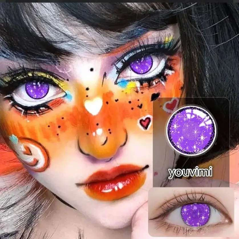 Фиолетовые линзы UYAAI, цветные линзы для школьников, косплей, аниме, контактные линзы, фиолетовые линзы y2k Фиолетовые линзы UYAAI, цветные линзы для школьников, косплей, аниме, контактные линзы, фиолетовые линзы y2k