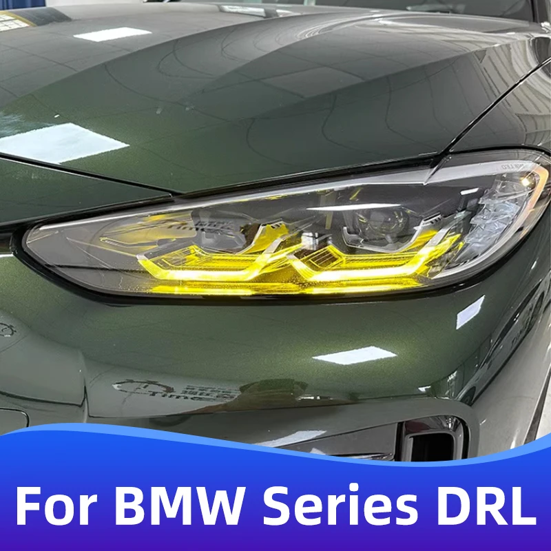 For BMW 1 2 3 4 5 Series GT M2 M4 M8 X3 X5 X6 Retrofit Lemon Yellow Daytime Running Lights G38 F20 F30 Car Accessories DRL