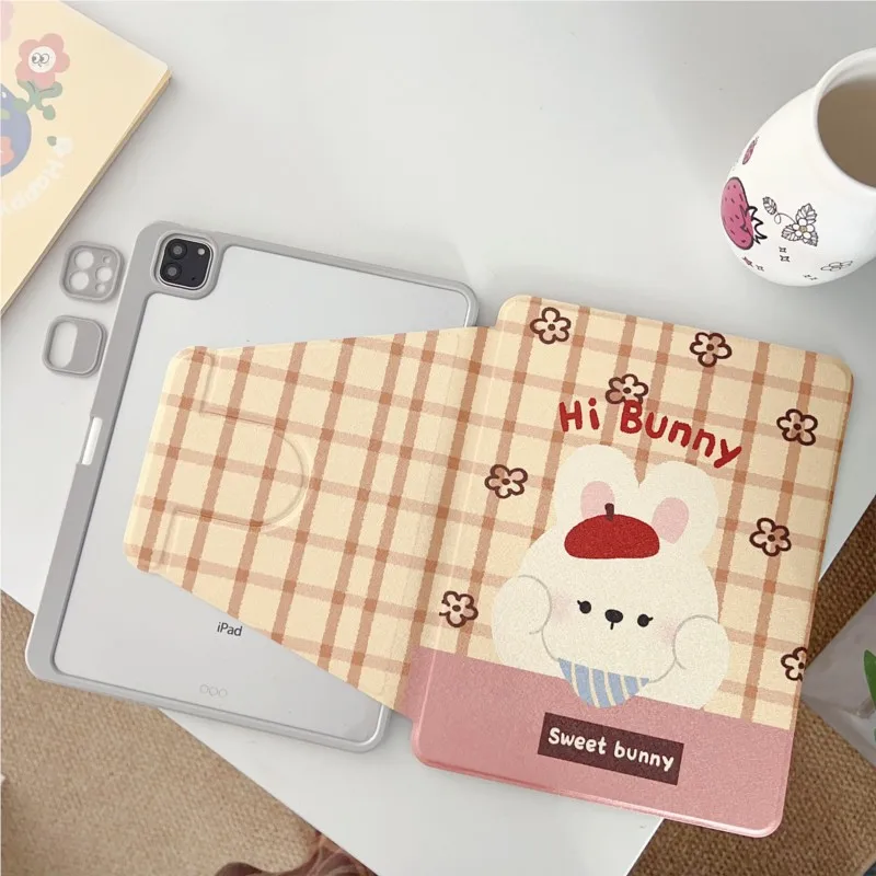 

Cute Cartoon Animal pattern with Pencil Holder Tablet Case for iPad 5/6 9.7in Air(2019)10.5in 7/8/9th 10.2in Shockproof Cover