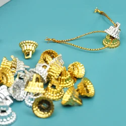 100Pcs Round Christmas Balls Plastic Caps Xmas Hanging Ornaments Removable Metal Christmas Tree Pendant Home Xmas New Year Decor