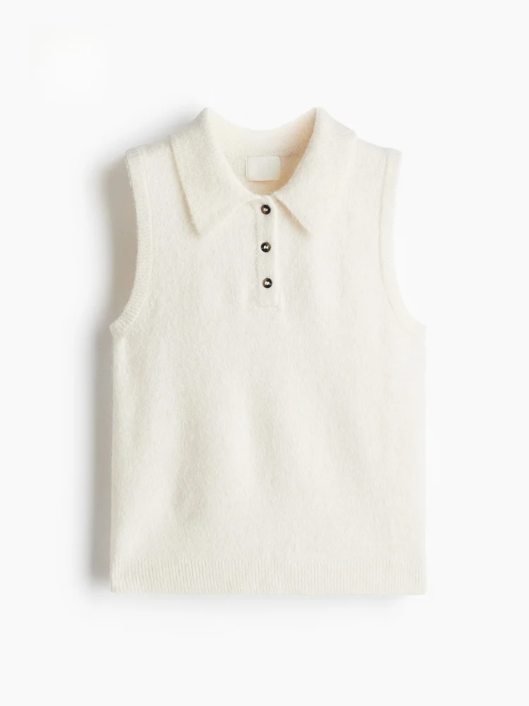 

H&M Women's Knitted Sweater ort Sle Turn-down Collar Bodycon Fit Casual Faion Polyester Acrylic Wool Spandex Blend