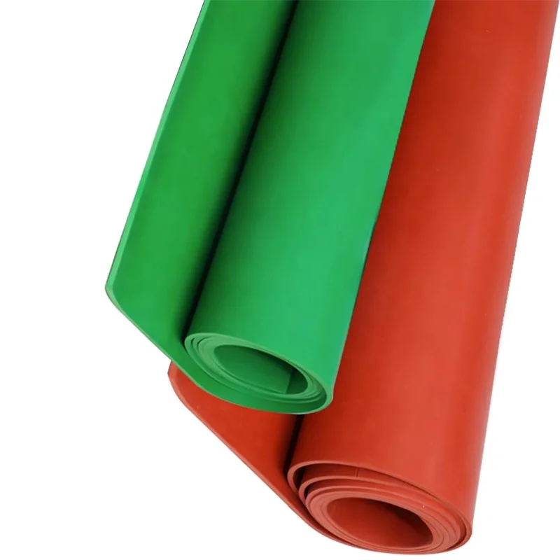Venta Directa de Fábrica, Lámina de Goma de Silicona Verde Flexible y Duradera, Absorción de Impactos, 1m de Ancho, Grosor Personalizado de 0.2mm a 6mm
