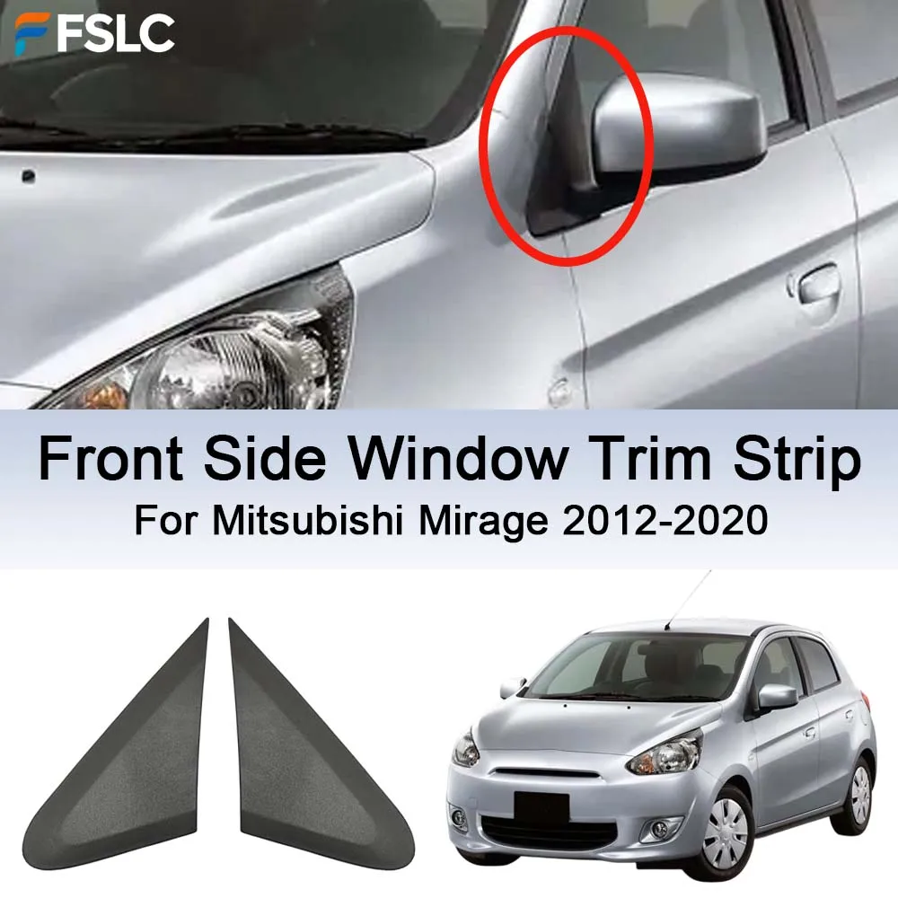 Car Decoration Front Side Window Trim Strip For Mitsubishi Mirage 2012-2020 Black Car Styling Upgrade Modify A Car