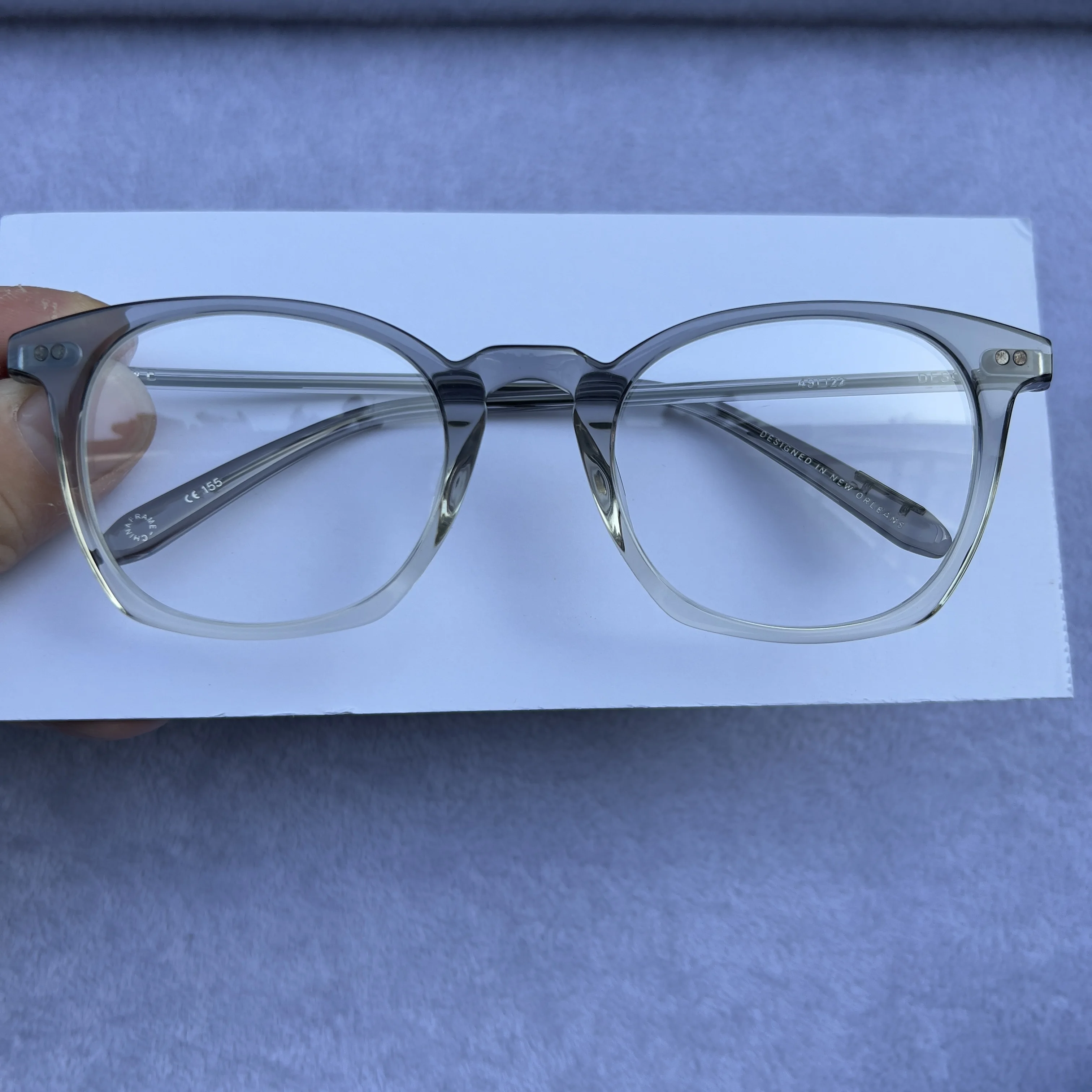 

Flora Acetate Spectacles Transparent Men Women Reading/Myopia/Progressive US Luxury Brand