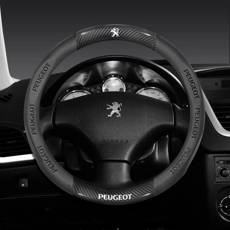 Pokrowiec na kierownicę do Peugeot 106 107 108 206 207 208 301 307 308 406 407 408 508 607 2008 3008 4008 5008 GT RCZ Rifter