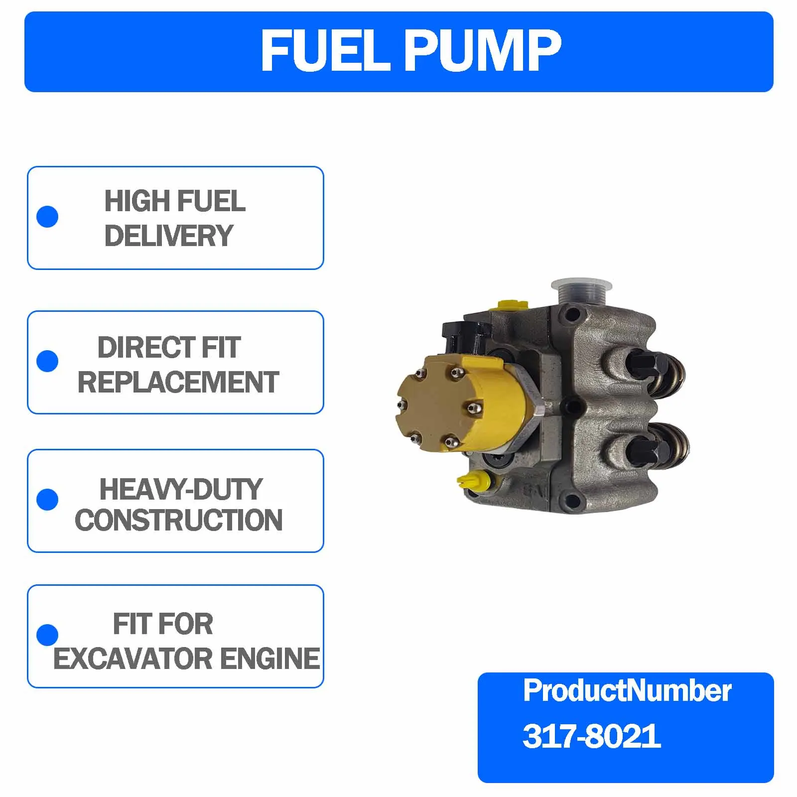 312-5650 Fuel Injection Pump Head For Caterpillar CAT 320D GC 323D C6.4