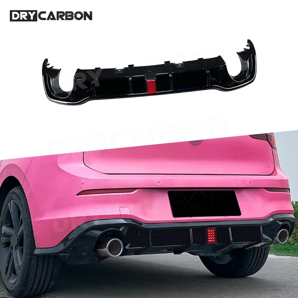 

for Volkswagen Golf 8 MK8 Rline GTI 2020-2023 Rear Bumper Diffuser Spoiler with LED Light Car Style Body Kits Accessories