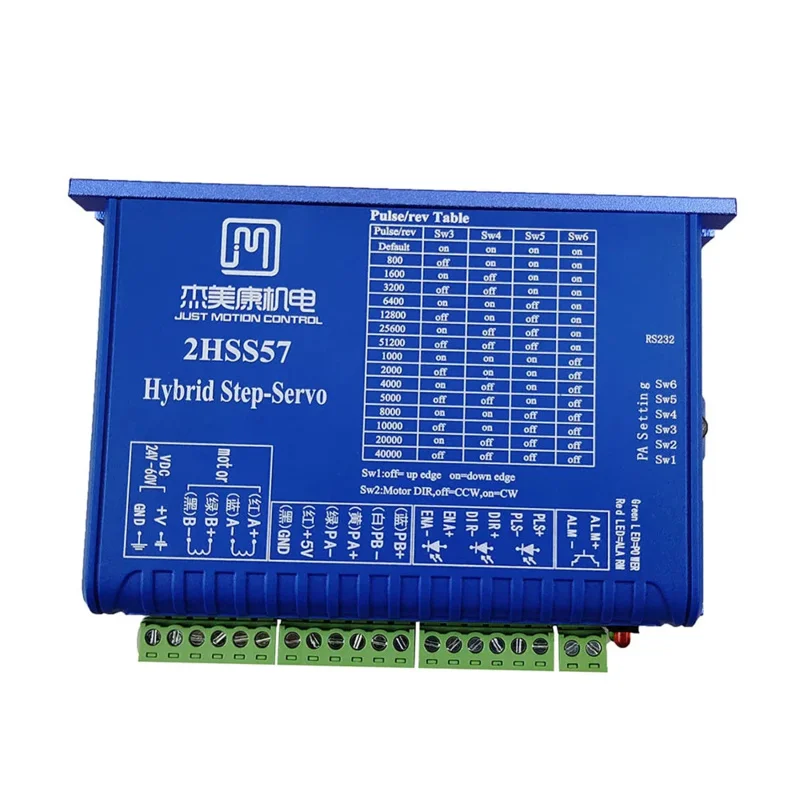 طقم CNC 2N.M محرك سيرفو هجين 2HSS57 57J1880EC-1000 جهد إدخال بحلقة مغلقة DC24-48V