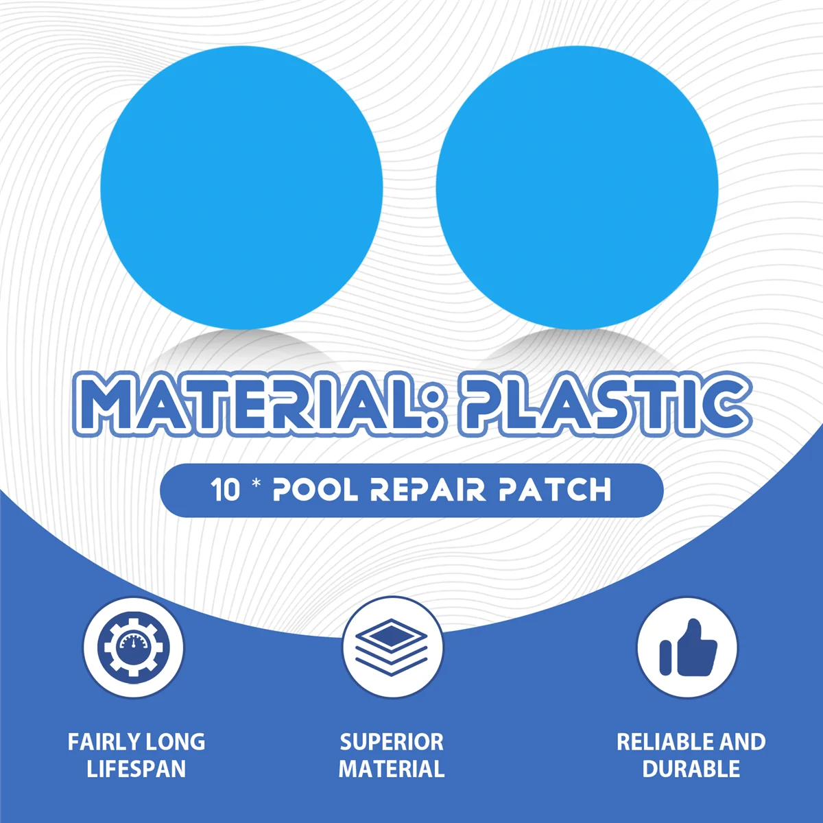 Качество! Самоклеящиеся ремонтные заплаты для бассейнов, упаковка из 10 комплектов для ремонта бассейна из ПВХ, самоклеящийся ремонтный бассейн для подводного бассейна