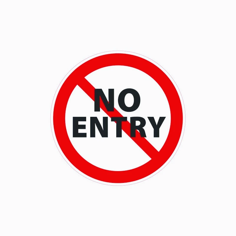 Car decoration stickers FOR 1 x Sticker warning sign No entry Sticker Car sticker Workshop Factory office 20CM PVCKK