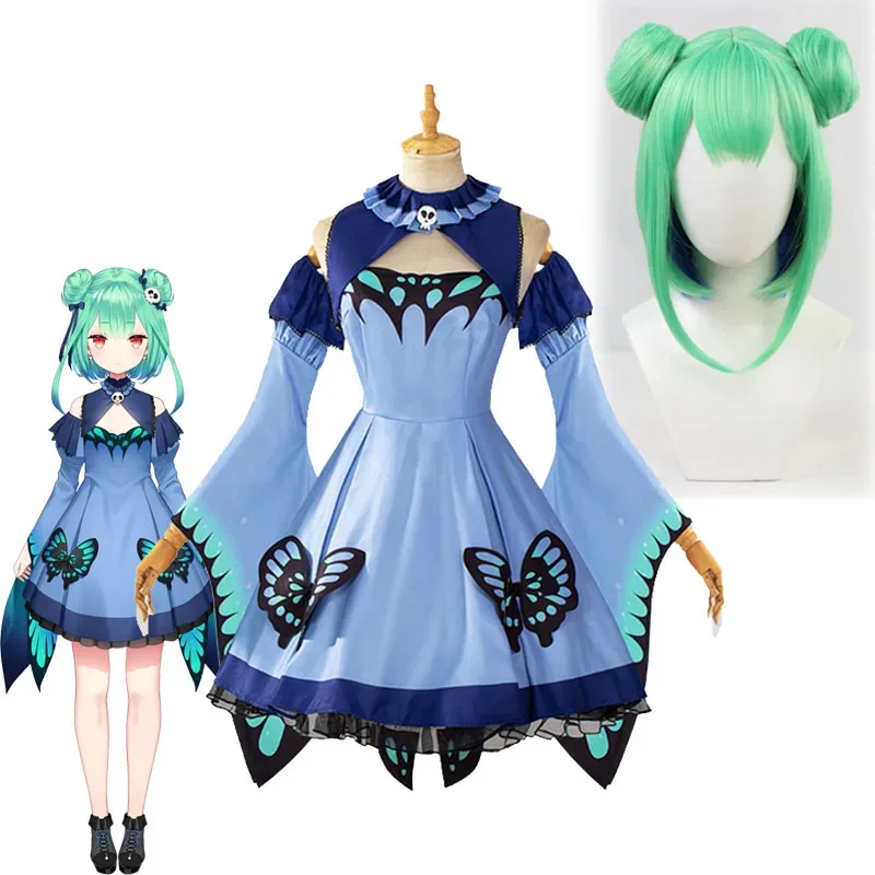 

Hololive Fantasy Uruha cosplay costume VTuber Rushia wig Halloween anime party princess dress sleeve collar set hj5jk5