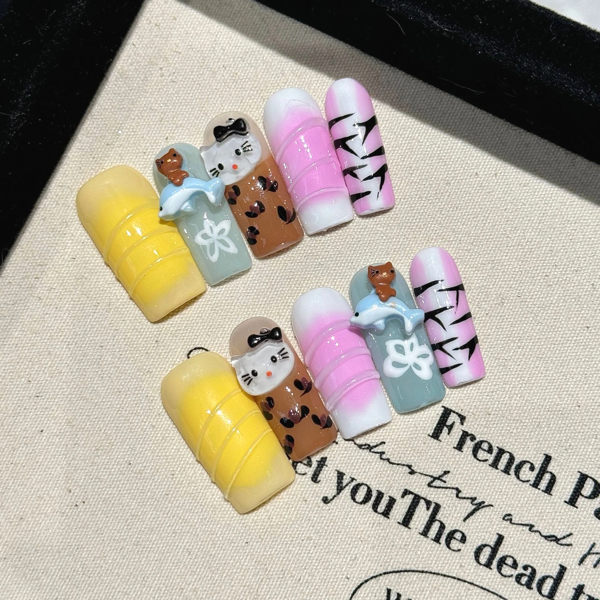 

European and American Embossed Cartoon Style Nail Art Fashion Manicure (336)