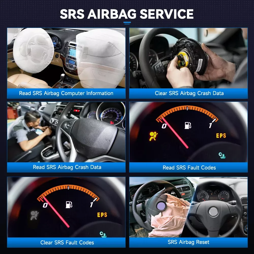 ANCEL AR500 سيارة obd2 الماسح الضوئي SRS واضح وسادة هوائية وحدة إصلاح قراءة EEPROM مجموعة أدوات تحطم إعادة تعيين البيانات obd2 رمز القارئ