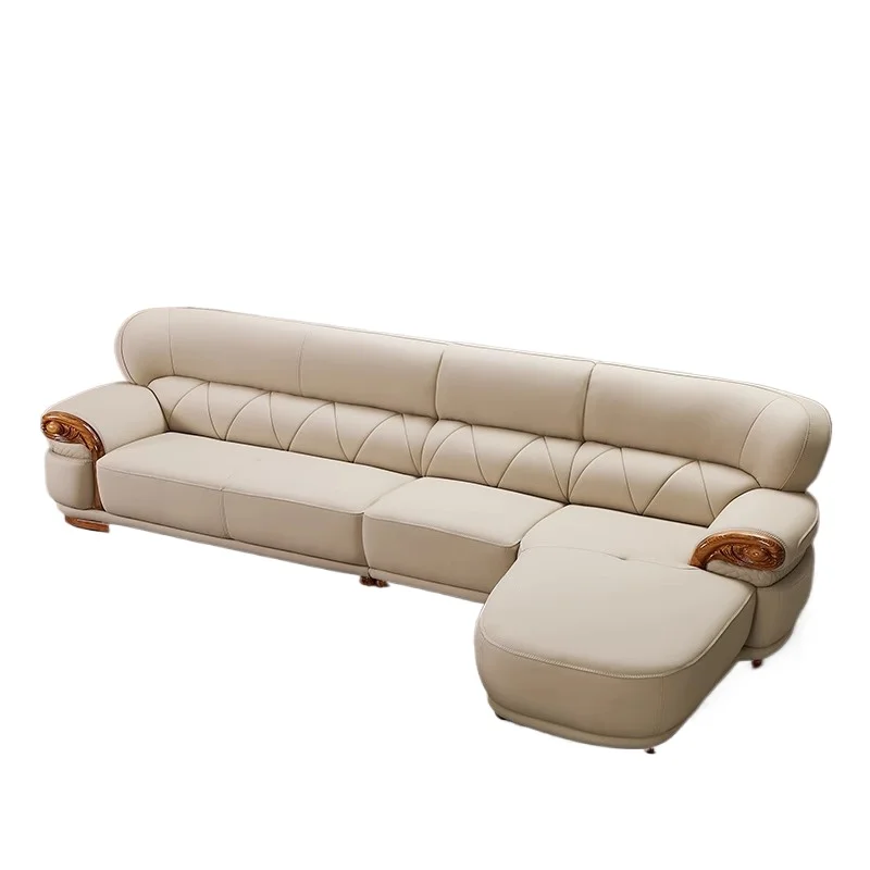 

Новый кожаный диван из черного дерева в китайском стиле, размер квартиры, бытовая мебель из массива дерева, роскошная вилла, уголок принцессы для гостиной