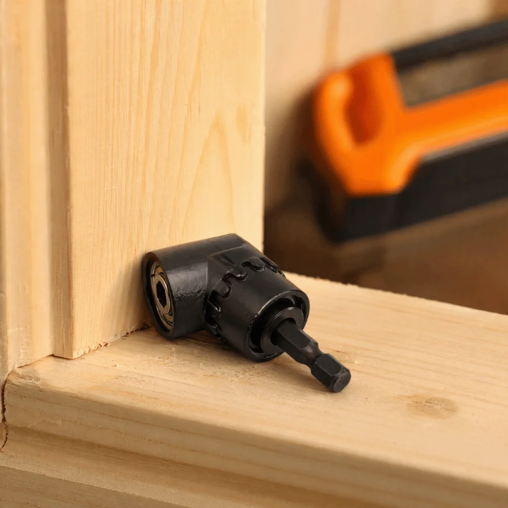 Durable Sockets Adapter Set Black Multifunction Right Angle Drill Adapter Power Screwdriver Adapter Automotive Repair