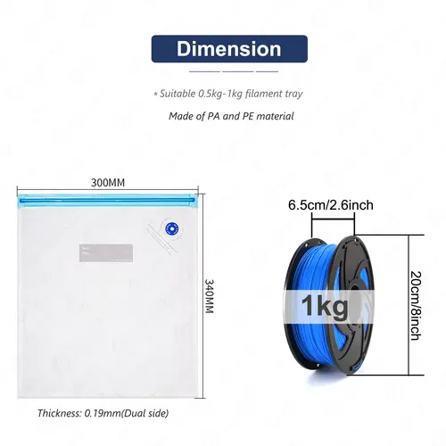 3D Printer Filament Storage Bag PLA ABS PETG Vacuum Bag Dryer Safekeep Humidity Resistant Sealing Bags Keep Filament Dry Sealed - Image 5