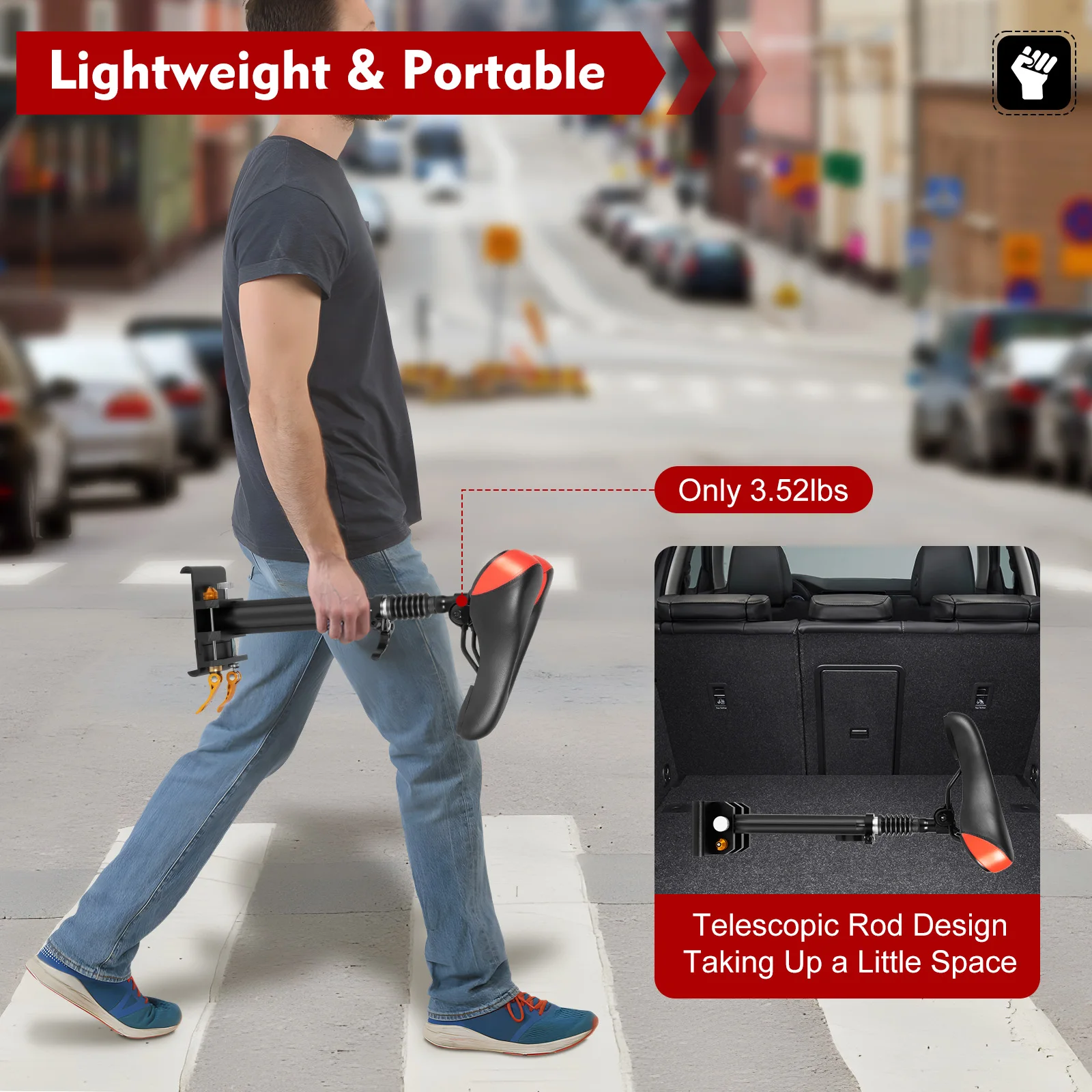 Imagem -05 - Assento de Scooter Elétrico Ajustável Sela para Xiaomi M365 Pro Ninebot Es1 Couro Liga de Alumínio Vermelho Preto Universal