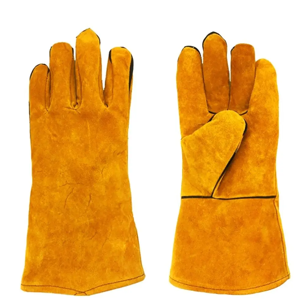 

Soft Welding Gloves Heat Resistant Anti-scalding Gardening Safety Gloves Full Finger Protective Leather Working Gloves Driving