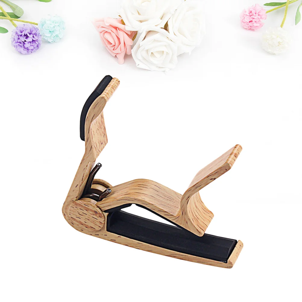

Guitar Capo Wood Color Acoustic Electric Guitar Ukulele Violin Banjo Mandolin Fast Clip-on Clamp Quick Tone Change