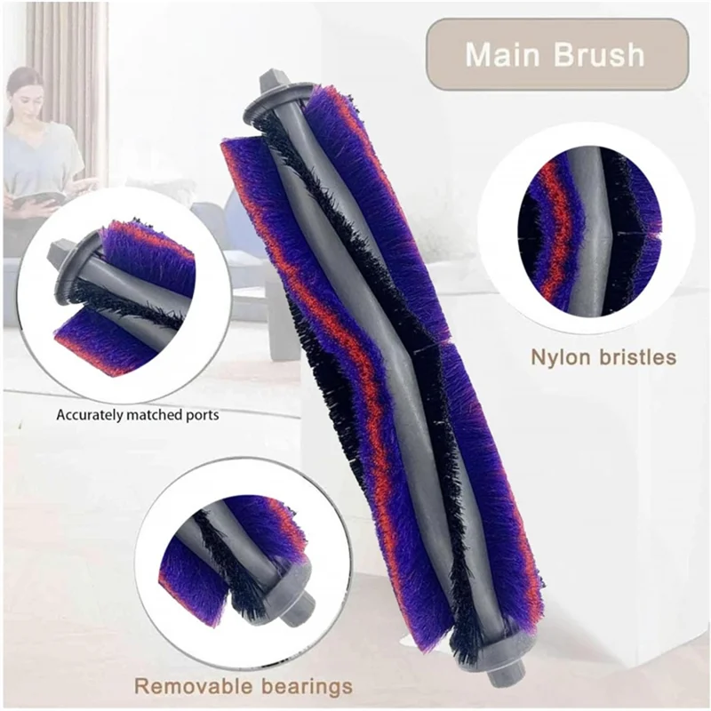 ABZA-brosse latérale principale filtre Hepa pour Midea M9/VCR S10 Plus/Eureka E20 Plus Nere10s E10S/Obode A8 accessoire