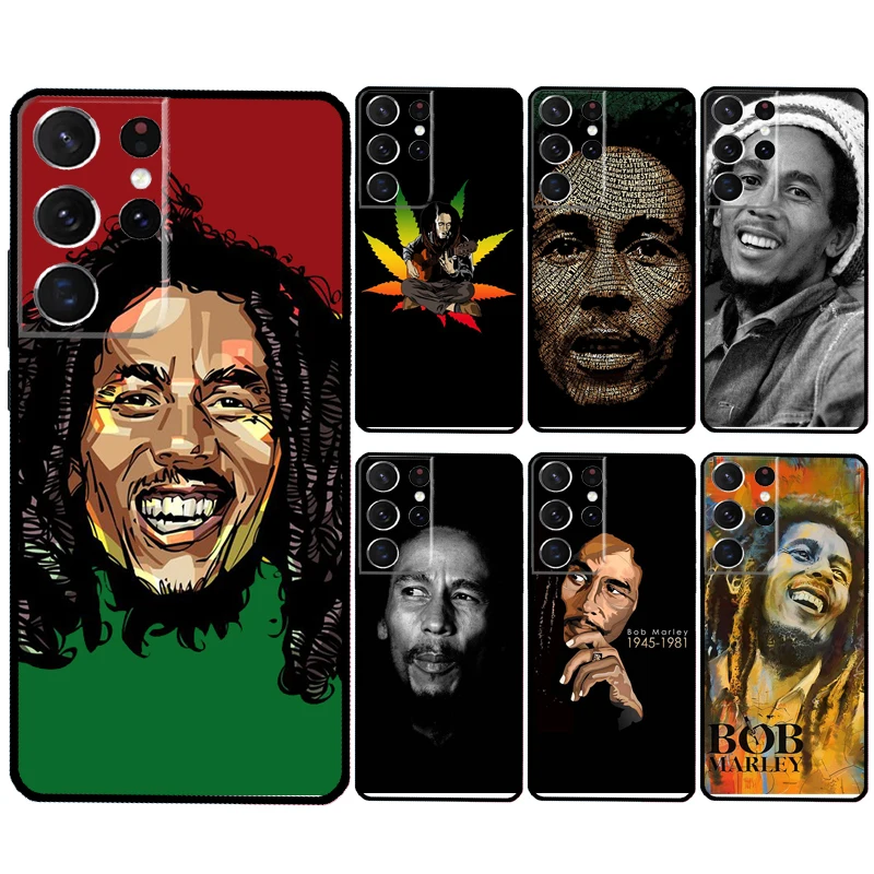 Bob Marley Case For Samsung Galaxy S24 S23 Ultra S22 Plus S20 S21 FE Note 20 10 S8 S9 S10 Plus Cover