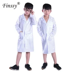 Disfraz blanco de Doctor, enfermera, científico, laboratorio, manga larga, abrigo fino, muy hermoso, regalo para niños, Disfraces de Halloween de Cosplay