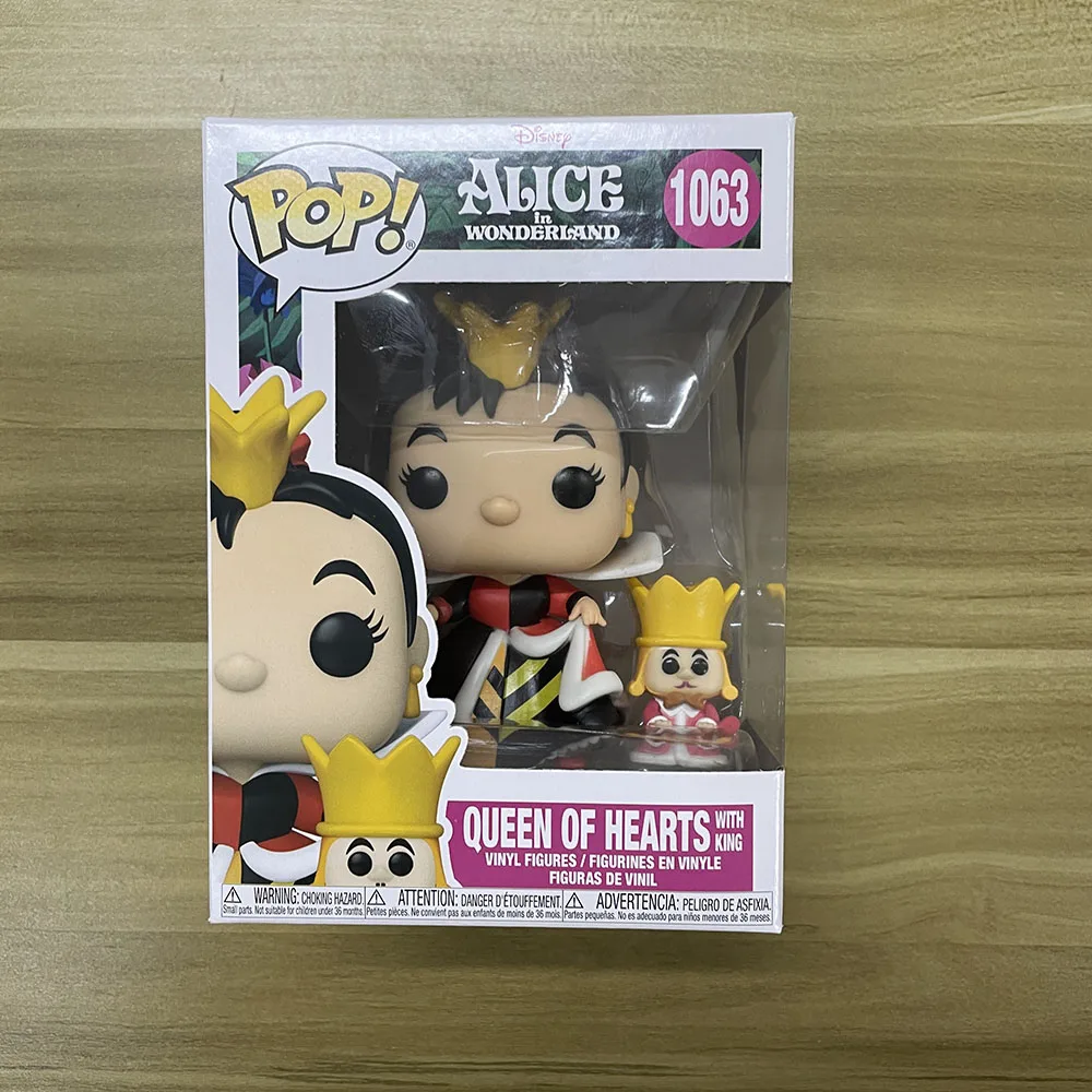 FUNKO POP Vinyl Figurine Alice in Wonderland 70th Queen King Alice Mad Hatter Gifts Toy Model Anime Figures Collect Ornaments