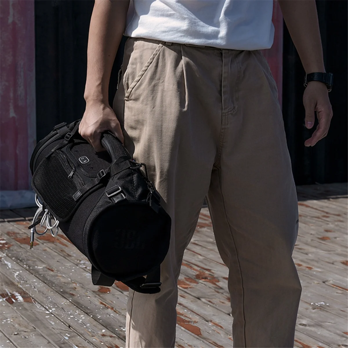 

New Portable Audio Storage Case Bluetooth Speaker Bag Travel Cover with Shoulder Strap for JBL Boombox 1/2/3 Speaker,A