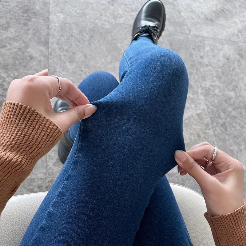 Jeansy damskie Y2k elastyczne szczupła moda spodnie ołówkowe Streetwear Jeans odzież damska Vintage obcisłe dżinsy rurki elastyczne spodnie jeansowe — zdjęcie 7