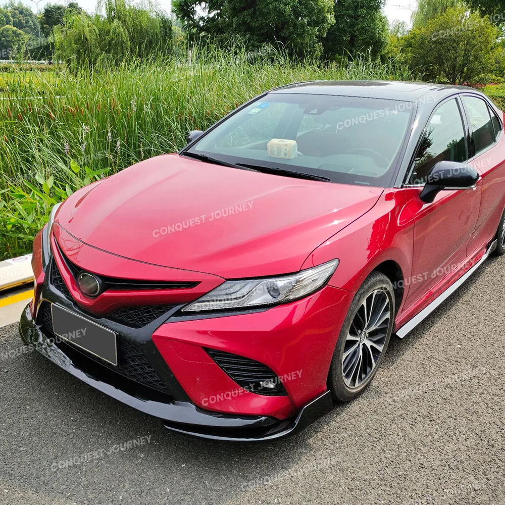 TRD المصد الأمامي الشفة لتويوتا كامري SE XSE 2018-2020 طقم هيكل رياضي المصد الأمامي سبويلر تويوتا اكسسوارات تحديث السيارة #3