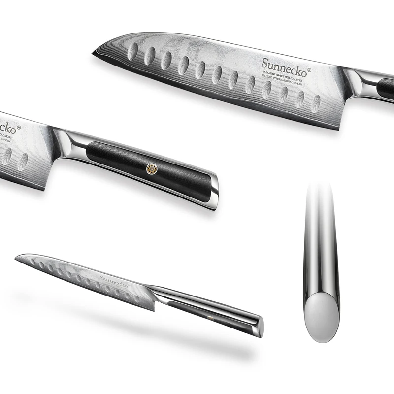 Imagem -02 - Facas de Cozinha Japonesas Santoku Steel Vg10 Aço Damasco Ultra Sharp Faca de Corte de Carne Punho G10 Fatiador do Chef