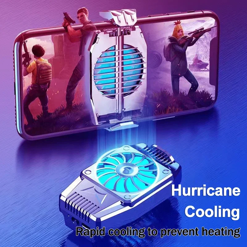 H15/G6 Portable Mini Back-clip Radiator Mobile Phone Cooling Fan for IPhone 15 IOS Android Gaming Accessories PUBG Game Cooler image 2