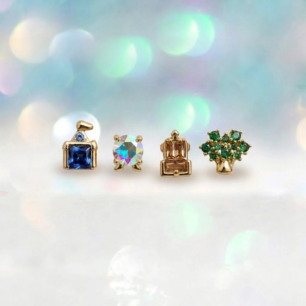 New Exquisite Cute Amusement Park Stud Earrings For Women Girls Fashion Party Birthday Jewerly Gift - view 2
