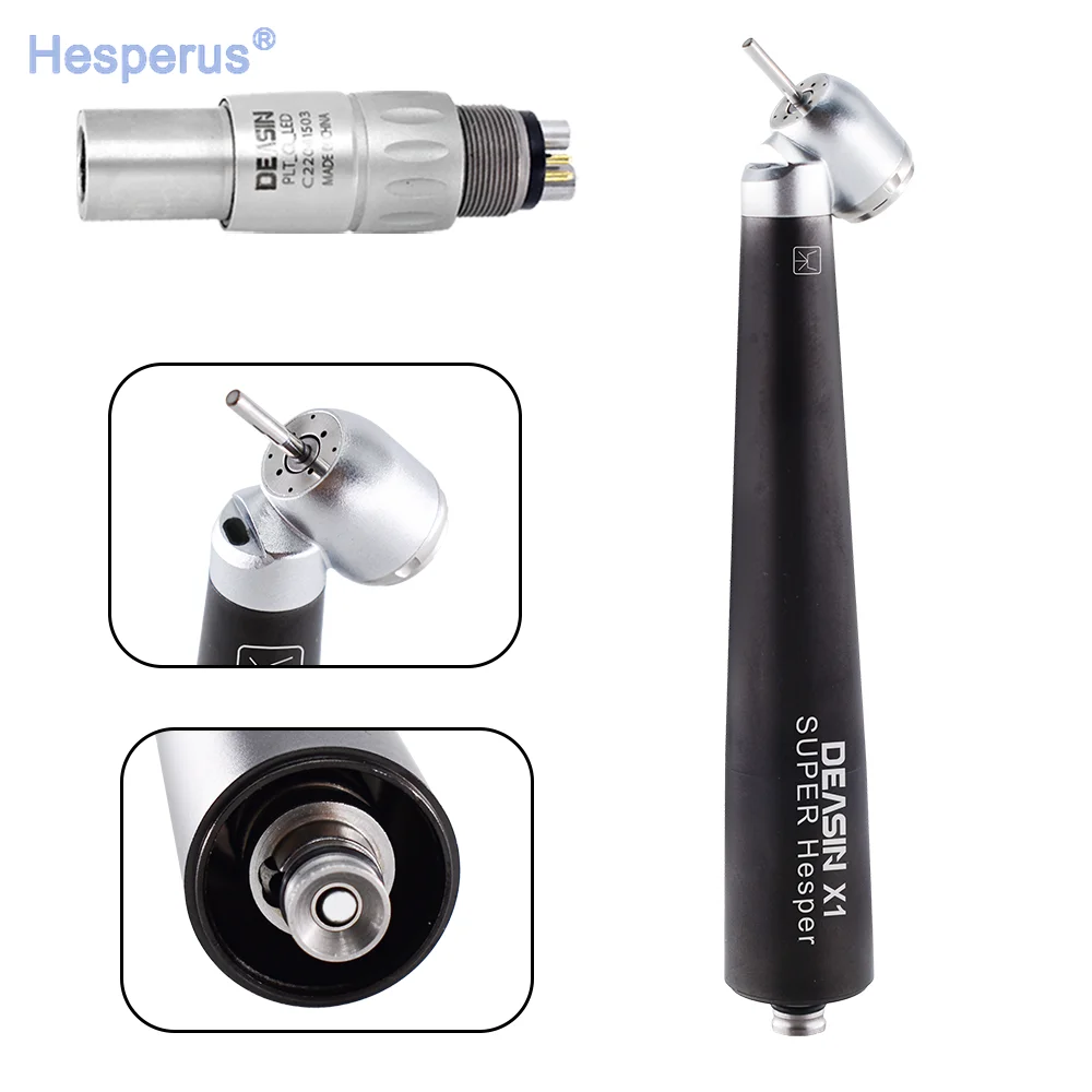 New Den tal 45 Degree Standard head High Speed Handpiece Fiber Optic LED Coupling Air Turbine Hand Piece for Nsk coupler