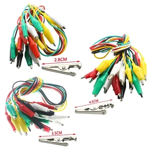 10PCS Alligator Clips Electrical, 5 Colors Test Leads with Testing Probes Crocodile Jumper Wires Cable with Alligator Clips