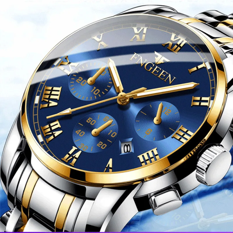 Men's Waterproof Quartz Watches with automatic mechanical movements and functions for students