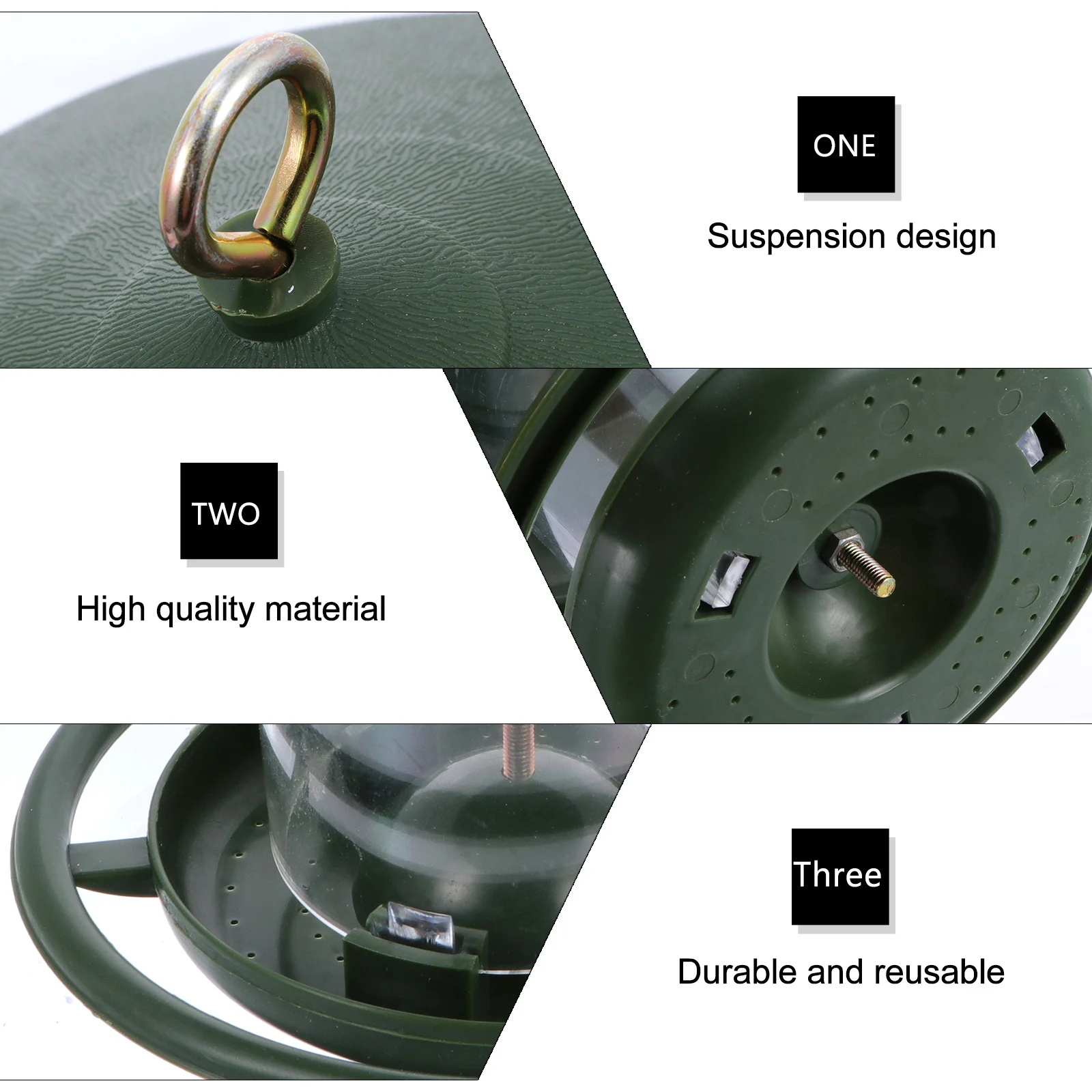 

Bird Feeder Outdoor Hanging Plastic Weather Resistant Feed Container Easy Clean Garden Decoration for Attracting Birds Naturally