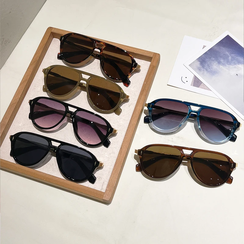 KAMMPT Übergroße Piloten-Sonnenbrille für Herren, Modische Outdoor-Freizeitbrille für Damen, 2026 Neu im Trendigen Markendesign, Reise-Sonnenbrille – Detail 4