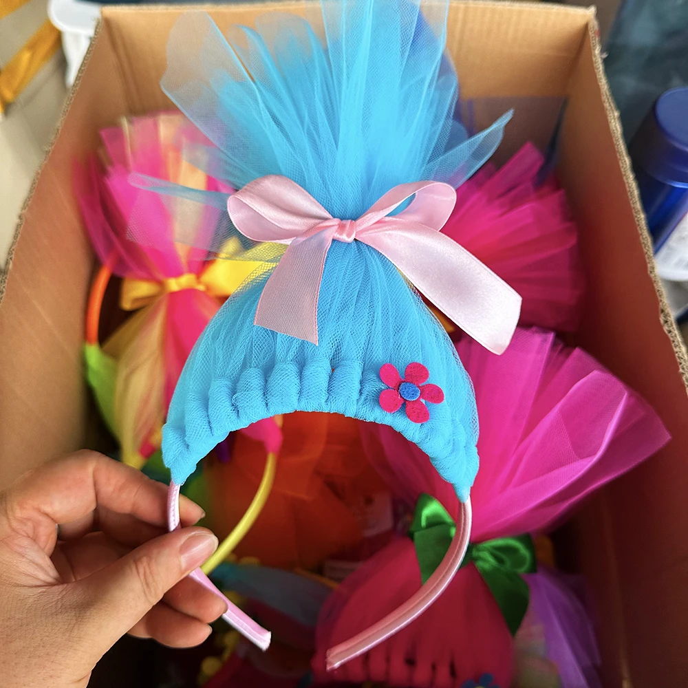 Trolle Papryka Księżniczka Impreza Występ Akcesoria do Włosów Personalizowane Dziecięce Opaski Halloween Cosplay Rekwizyty Nakrycie Głowy Prezent