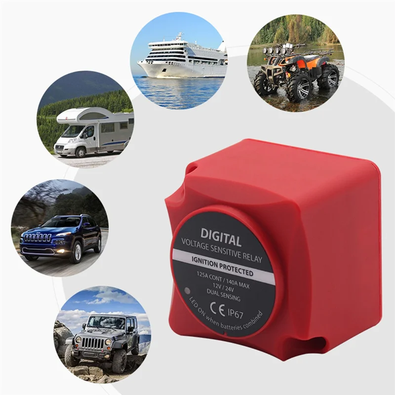 

Чувствительное к напряжению реле 140 А для ATV UTV Rvs автомобилей изолятор аккумулятора DC 12 В/24 В цифровой