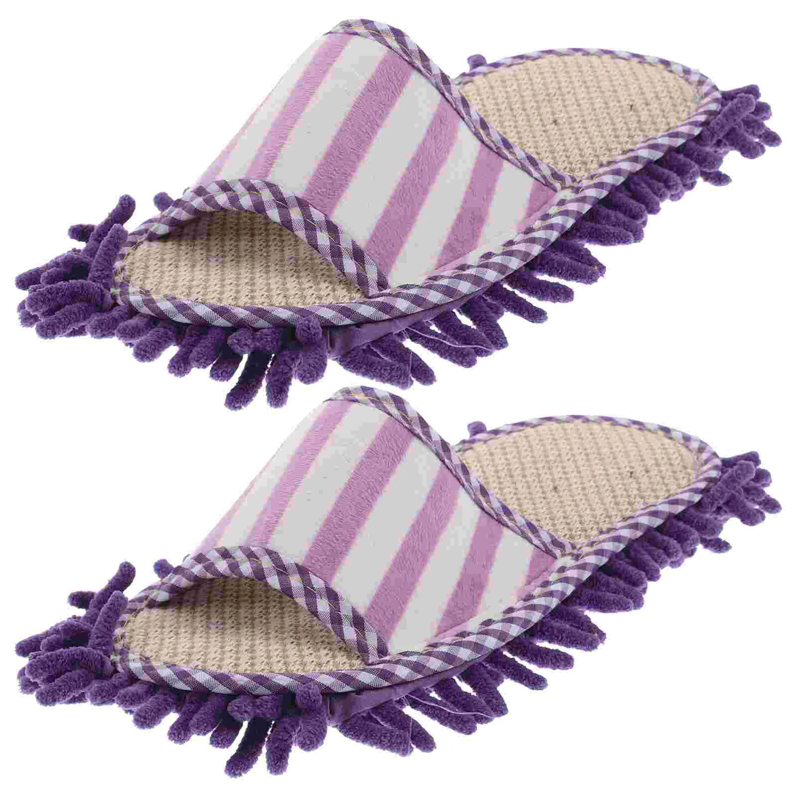 Coral Velvet Floor Slippers Mopping for Women Cleaning Washable Reusable Convenient Dusters