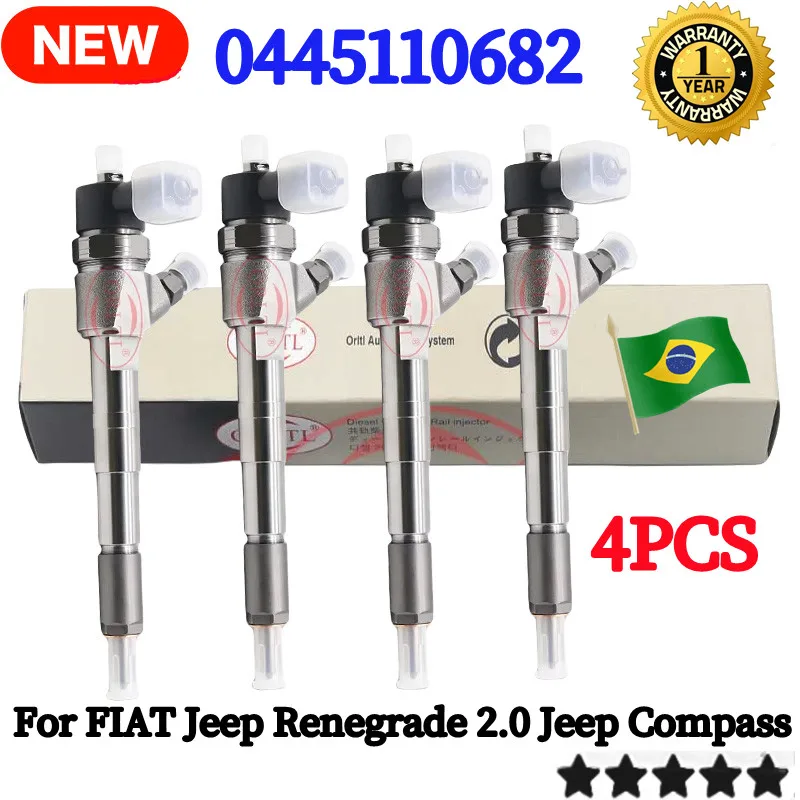 

4 шт. 0445110682 55263233 Новая форсунка дизельного топлива для ALFA ROMEO/JEP COMPASS RENEGADE/FIGAT 500X TORO 2.0 CRD