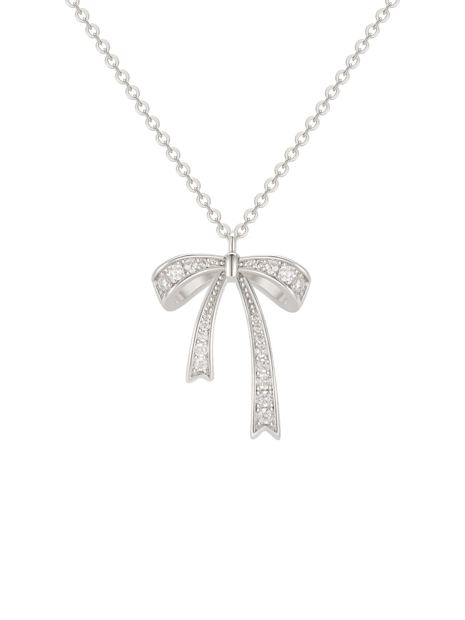 AJIDOU bow necklace playful cute collarbone chain