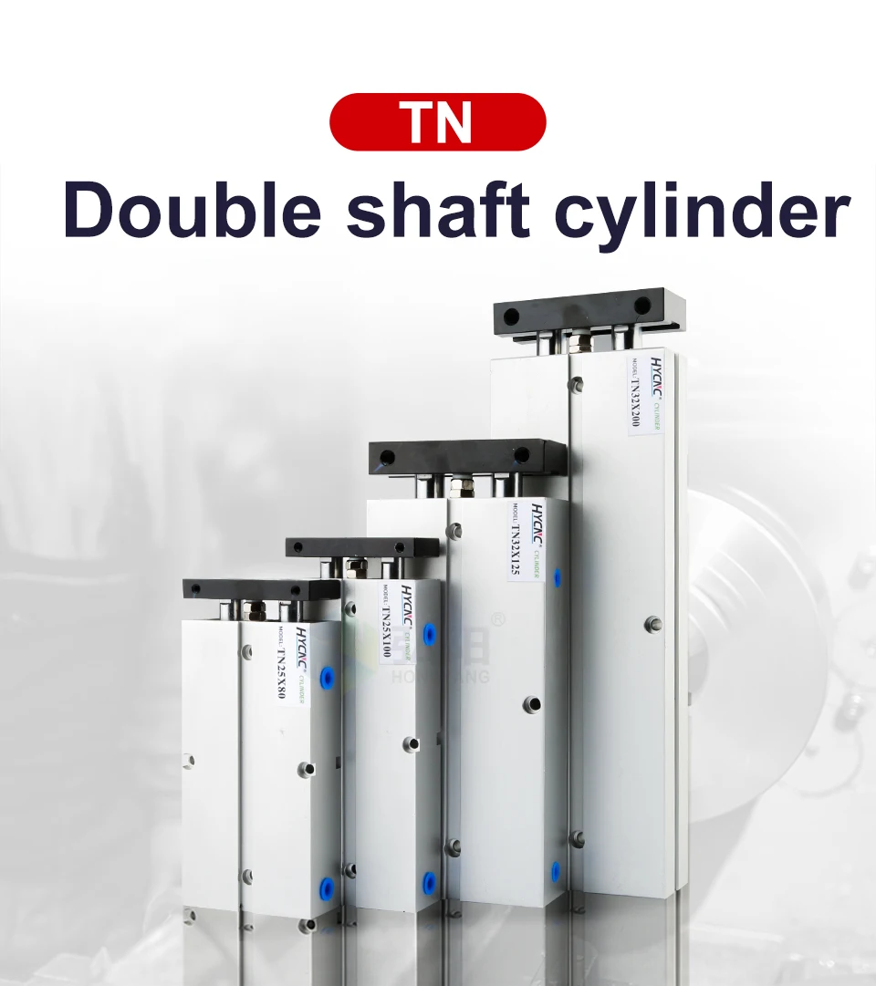 

Hongyang Small Pneumatic Components TN Series Double Rod Biaxial Cylinder Yatke Standard Replacement Cylinder