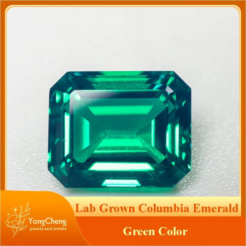 Top Lab Grown Columbian Emerald Green Color Gemstone Charms Beads Gemstones For Diy Jewelry Making Selectable AGL Certificate