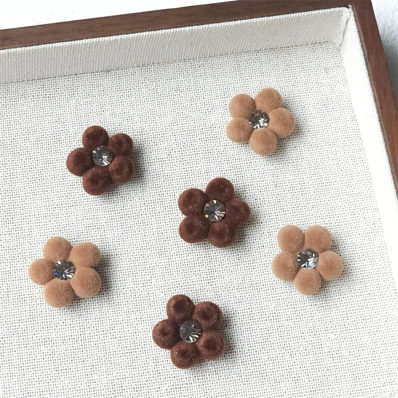 

Минимальный заказ, 30 шт./лот, цветной флокирующийся эффект, мультяшные цветы, смоляные бусины-кабошоны, ювелирные изделия своими руками, аксессуары для волос, одежда