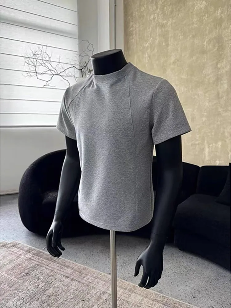 

ey ort Sve T-irt Men's Summer 2025 New American Trend Slim Fit Casual Fitn Spor Body irt Cotton Polyester Blend